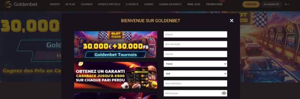 Goldenbet Sinscrire